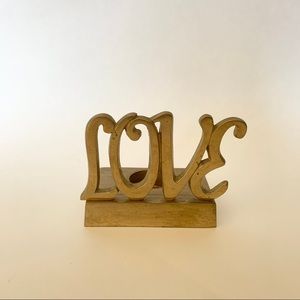 Solid Brass “LOVE” Candle Holder